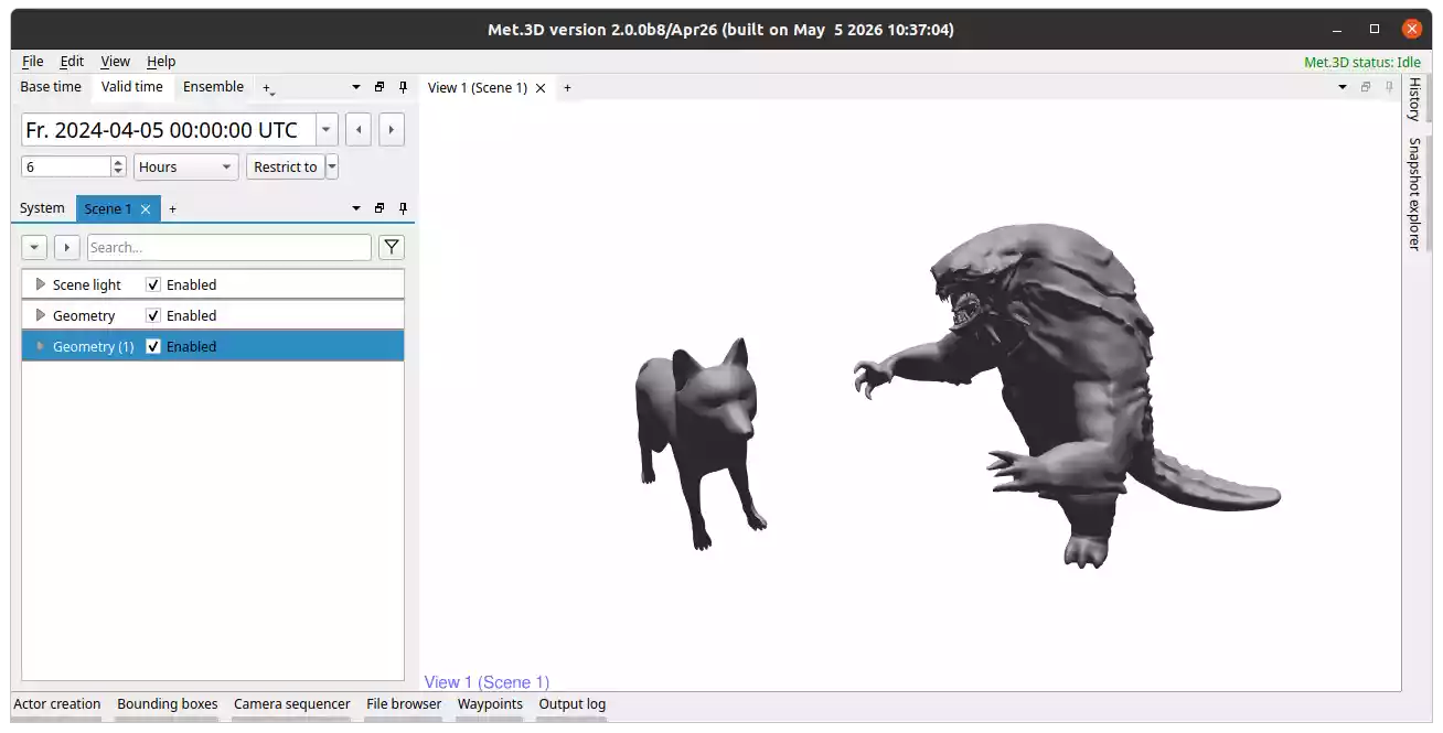 Geometry actor displaying a mesh.