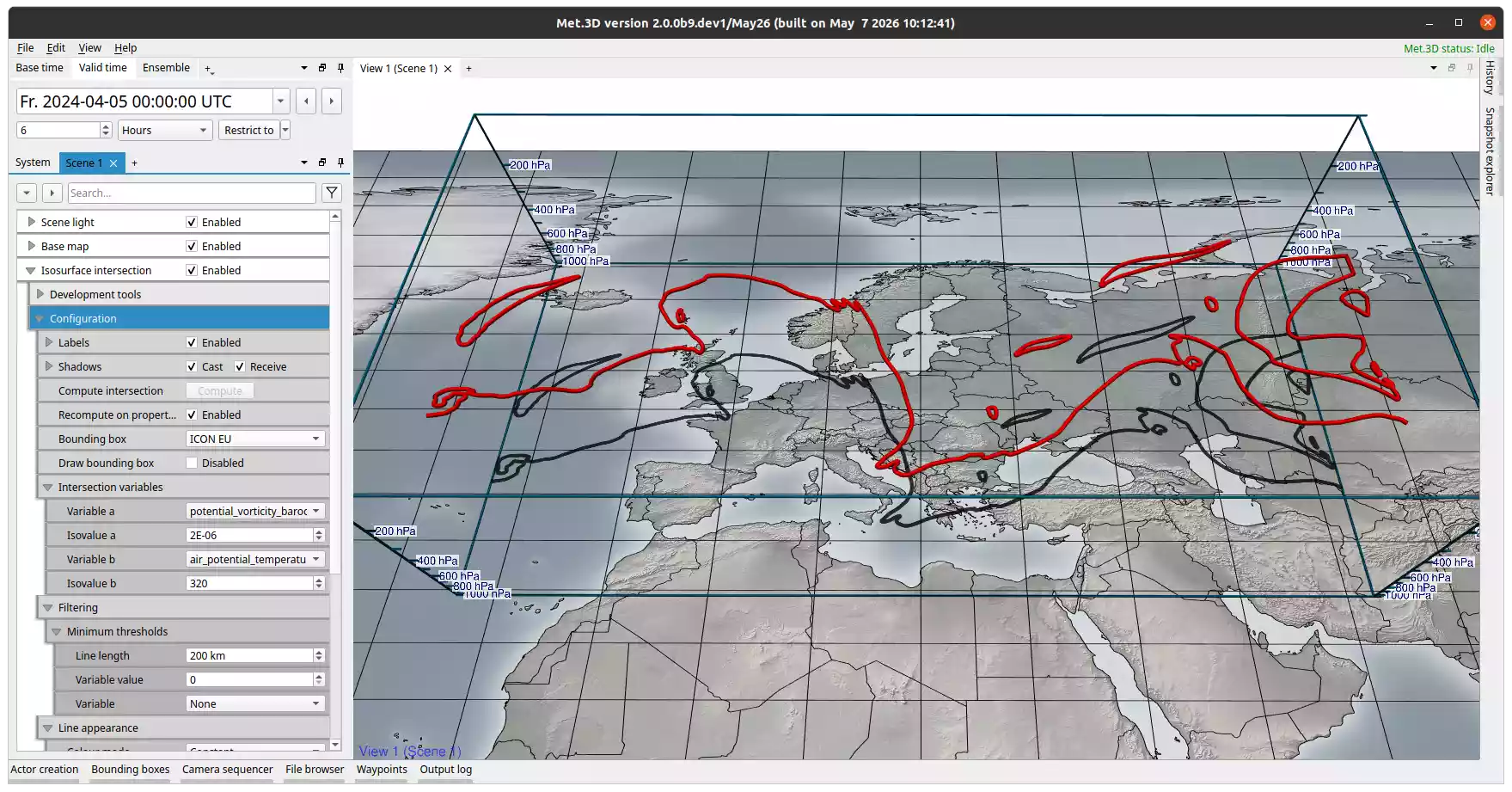 This figure shows a screenshot of the isosurface intersection actor.
